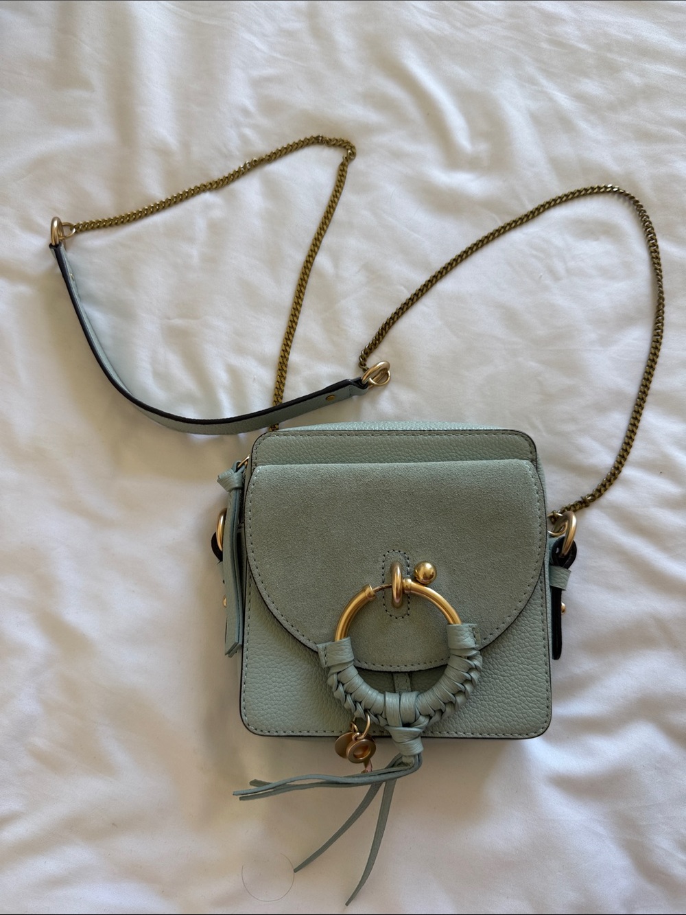 See by Chloé Mini Joan Suede & Leather Crossbody Bag